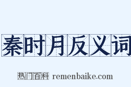 秦时月反义词是什么意思的图片